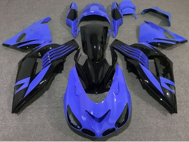 2006-2011 Blue Glossy Black Kawasaki ZX14R Motorcycle Fairings Canada