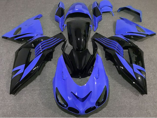 2006-2011 Blue Glossy Black Kawasaki ZX14R Motorcycle Fairings Canada