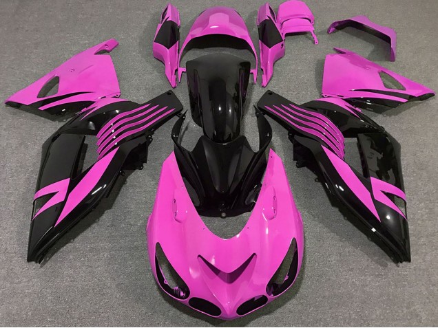 2006-2011 Pink Glossy Black Kawasaki ZX14R Motorcycle Fairings Canada