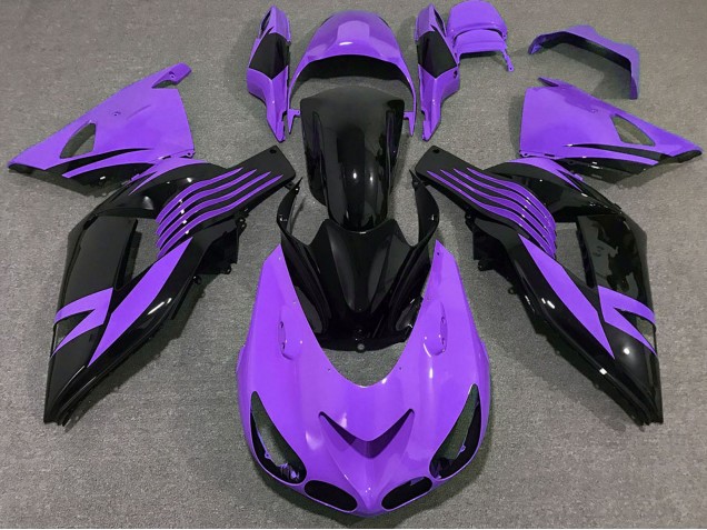 2006-2011 Purple Glossy Black Kawasaki ZX14R Motorcycle Fairing Canada