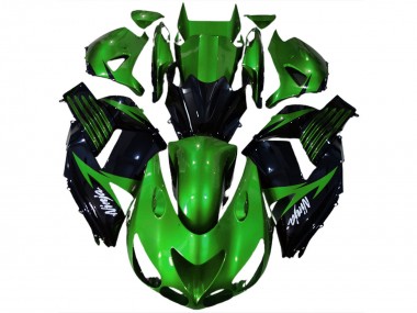 2006-2011 Green Glossy Black White Ninja Kawasaki ZX14R Motorcycle Fairing Canada