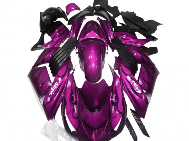 2006-2011 Purple Black Flame White Ninja Kawasaki ZX14R Motorcycle Fairing Canada