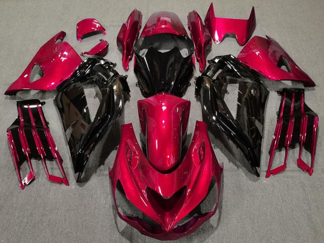 2012-2024 Red Glossy Black Kawasaki ZX14R ZZR1400 Motorcycle Fairings Canada