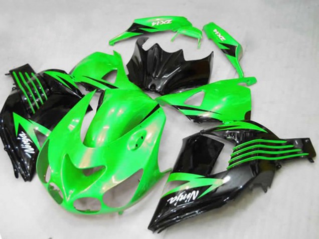 2012-2024 Green Glossy Black White Ninja Kawasaki ZX14R ZZR1400 Motorcycle Fairings Canada