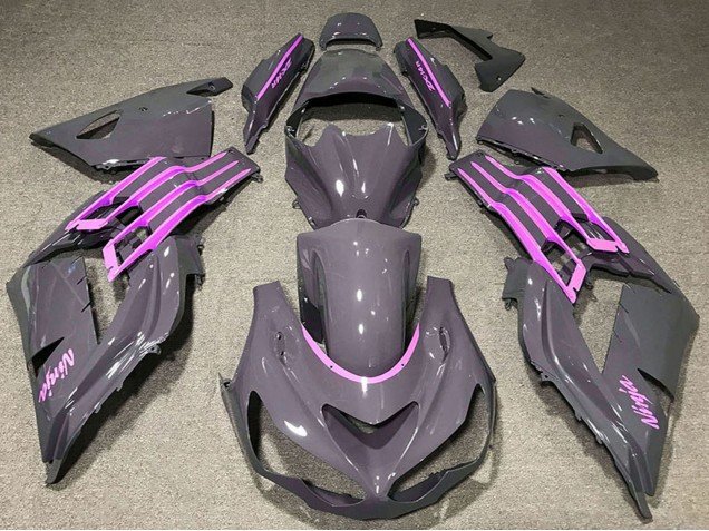 2012-2024 Nardo Grey Pink Kawasaki ZX14R ZZR1400 Motorcycle Fairings Canada