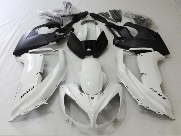 2012-2014 Glossy White Matte Black Kawasaki Ninja ER6F Motorcycle Fairings Canada