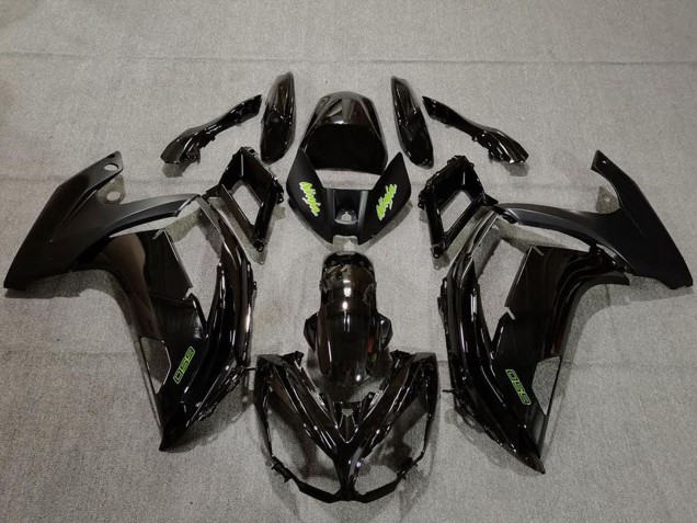 2009-2011 Glossy Black Green Kawasaki Ninja 650R Motorcycle Fairings Canada