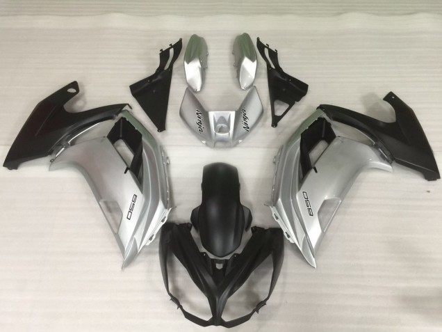 2009-2011 Silver Matte Black Kawasaki Ninja 650R Motorcycle Fairings Canada