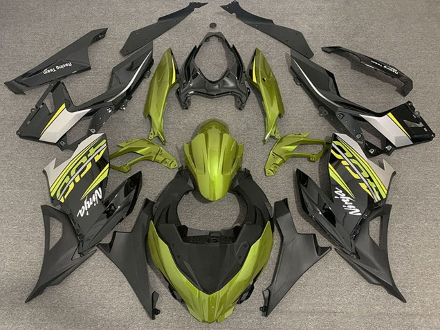 2018-2024 Liquid Yellow Glossy Black Matte Black OEM Style Kawasaki Ninja 400 Motorcycle Fairings Canada