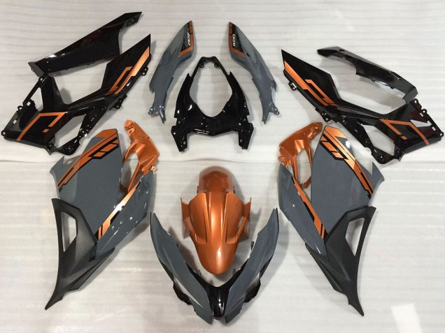 2018-2024 Orange Nardo Grey Glossy Black Kawasaki Ninja 400 Motorcycle Fairings Canada