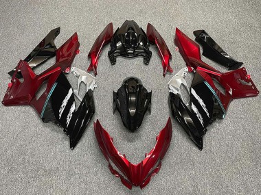 2018-2024 Red Glossy Black Kawasaki Ninja 400 Motorcycle Fairings Canada