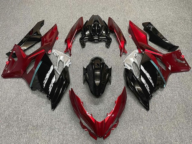 2018-2024 Red Glossy Black Kawasaki Ninja 400 Motorcycle Fairings Canada