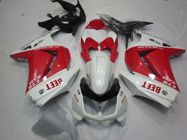 2008-2012 White Red Beet Kawasaki Ninja 250 Motorcycle Fairings Canada