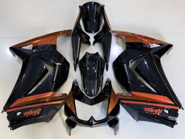 2008-2012 Glossy Black Orange Kawasaki Ninja 250 Motorcycle Fairings Canada
