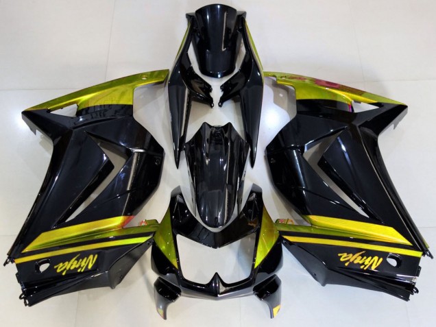 2008-2012 Glossy Black Yellow Kawasaki Ninja 250 Motorcycle Fairings Canada