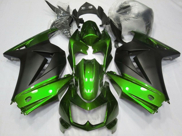 2008-2012 Green Matte Black Kawasaki Ninja 250 Motorcycle Fairings Canada