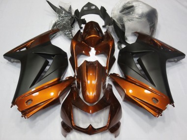 2008-2012 Orange Matte Black Kawasaki Ninja 250 Motorcycle Fairings Canada