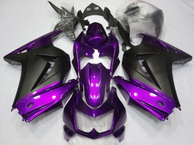 2008-2012 Purple Matte Black Kawasaki Ninja 250 Motorcycle Fairings Canada