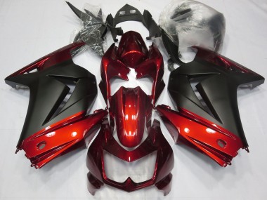 2008-2012 Red Matte Black Kawasaki Ninja 250 Motorcycle Fairings Canada