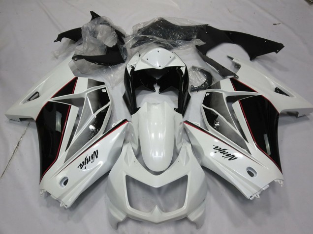 2008-2012 White Glossy Black Kawasaki Ninja 250 Motorcycle Fairings Canada
