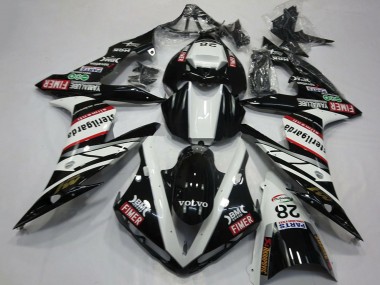 2004-2006 White Black Volvo Fimer Yamalube Sterilgarda 28 Yamaha R1 Motorcycle Fairings Canada