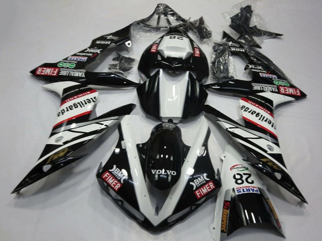 2004-2006 White Black Volvo Fimer Yamalube Sterilgarda 28 Yamaha R1 Motorcycle Fairings Canada