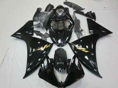 2009-2011 Glossy Black Gold Decal Yamaha R1 Motorcycle Fairings Canada