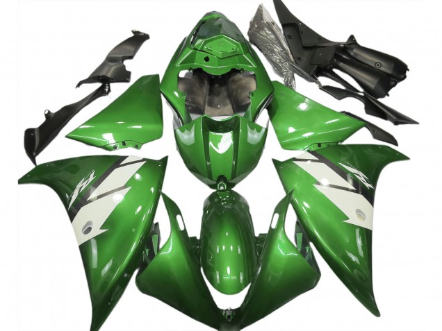 2012-2014 Green White Yamaha R1 Motorcycle Fairings Canada