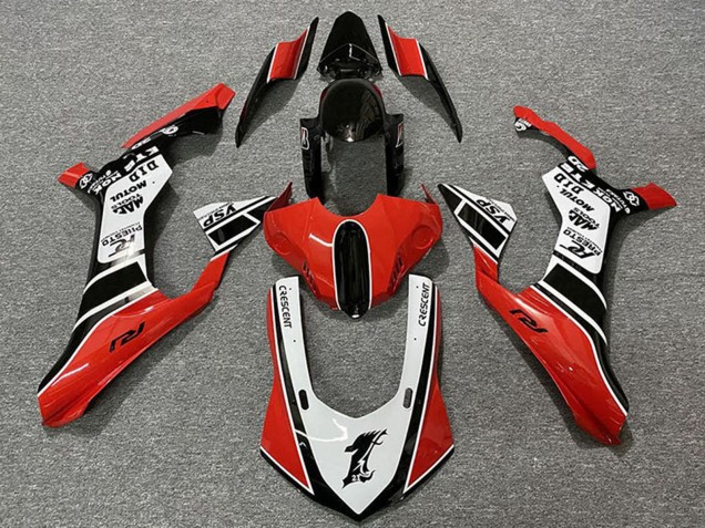 2015-2019 White Red Glossy Black Motul YSP Yamaha R1 Motorcycle Fairings Canada