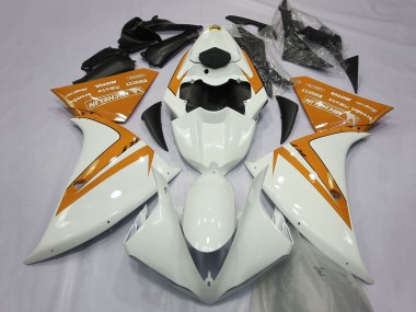 2012-2014 White Orange Yamaha R1 Motorcycle Fairings Canada