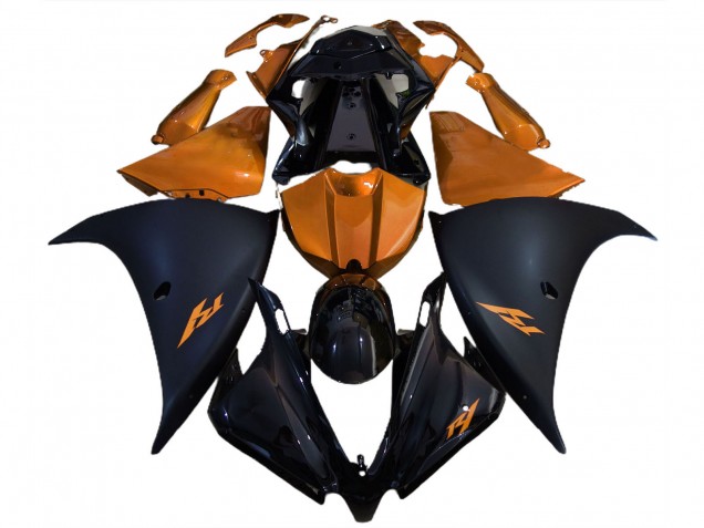 2012-2014 Glossy Black Matte Black Orange Yamaha R1 Motorcycle Fairings Canada