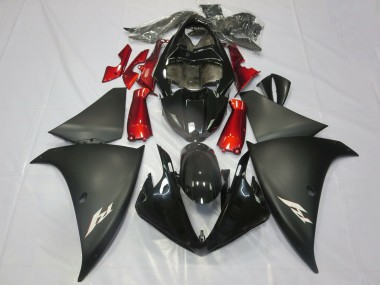 2012-2014 Glossy Black Matte Black Red Yamaha R1 Motorcycle Fairings Canada