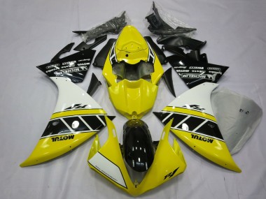 2012-2014 White Yellow Glossy Black Yamaha R1 Motorcycle Fairings Canada