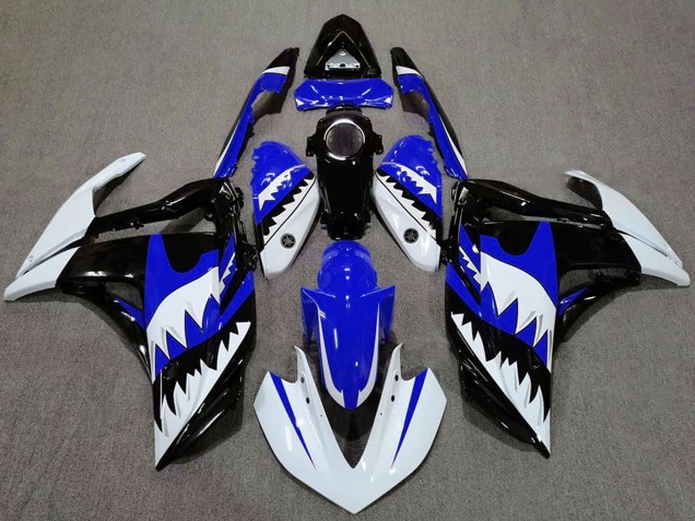 2015-2018 White Blue Black Shark Yamaha R3 Motorcycle Fairings Canada