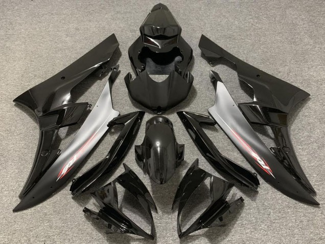 2006-2007 Glossy Black Silver Yamaha R6 Motorcycle Fairings Canada