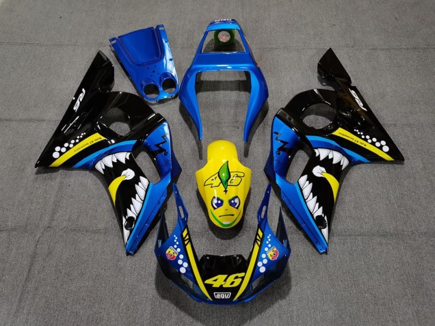 1998-2002 Blue Yellow Black Shark 46 Yamaha R6 Motorcycle Fairings Canada
