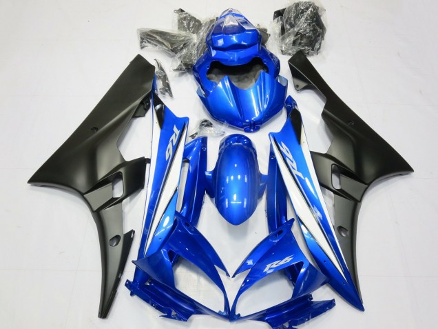 2006-2007 Blue White Matte Black Yamaha R6 Motorcycle Fairings Canada