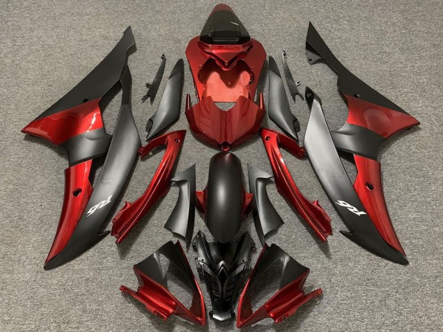 2008-2016 Red Matte Black Yamaha R6 Motorcycle Fairings Canada