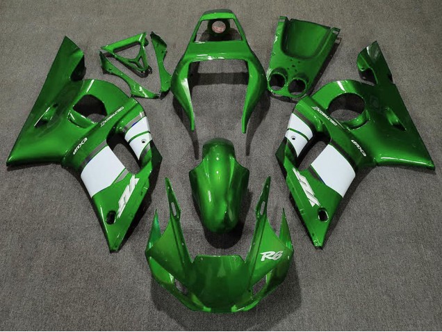 1998-2002 Green White Yamaha R6 Motorcycle Fairing Canada