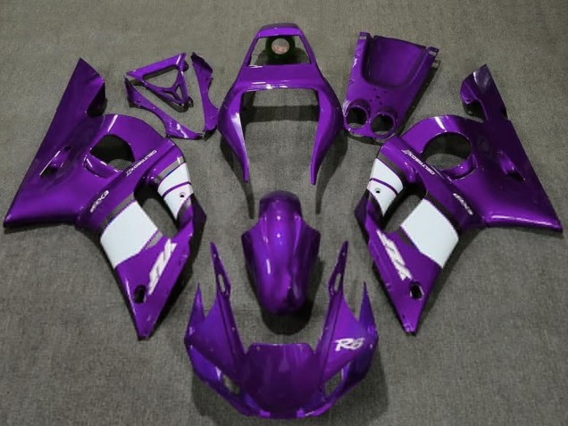 1998-2002 Dark Purple White Yamaha R6 Motorcycle Fairings Canada
