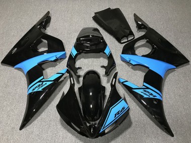 2003-2004 Glossy Black Light Blue Yamaha R6 Motorcycle Fairings Canada
