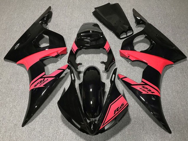 2003-2004 Glossy Black Pink Yamaha R6 Motorcycle Fairings Canada