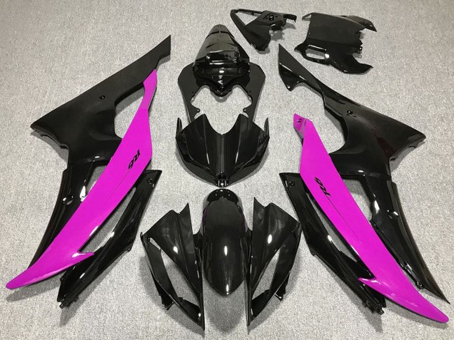 2008-2016 Pink Glossy Black Yamaha R6 Motorcycle Fairings Canada