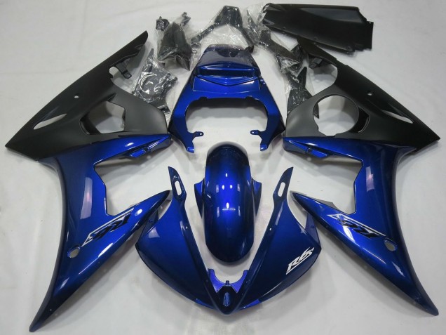 2005 Dark Blue Matte Black Yamaha R6 Motorcycle Fairings Canada