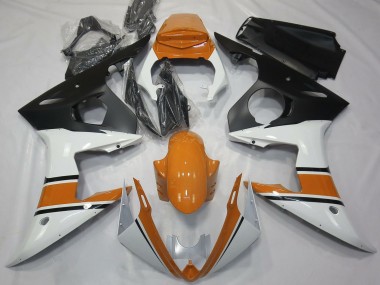 2003-2004 White Orange Matte Black Yamaha R6 Motorcycle Fairings Canada