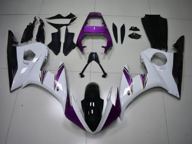 2003-2004 White Purple Glossy Black Yamaha R6 Motorcycle Fairings Canada