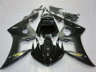 2003-2004 Glossy Black Matte Black Gold Decals Yamaha R6 Motorcycle Fairings Canada