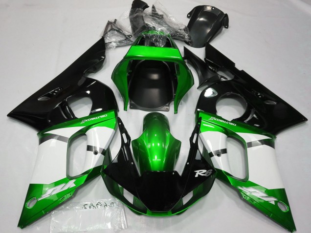 1998-2002 Green White Glossy Black Yamaha R6 Motorcycle Fairings Canada