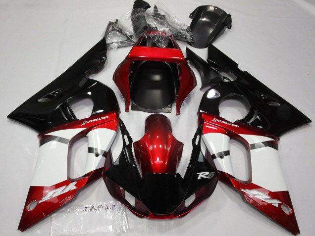1998-2002 Red White Glossy Black Yamaha R6 Motorcycle Fairing Canada
