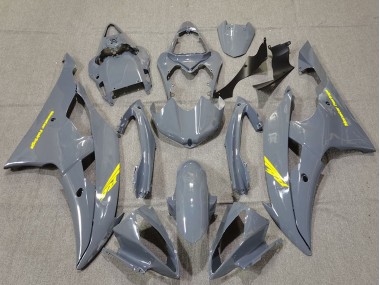 2008-2016 Nardo Grey High Viz Yellow Decals Yamaha R6 Motorcycle Fairings Canada